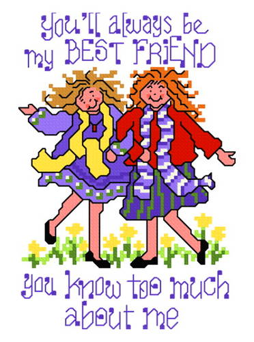 cross stitch pattern Best Friends
