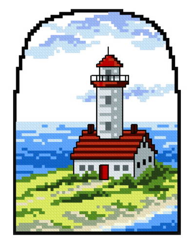 cross stitch pattern Lighthouse 1