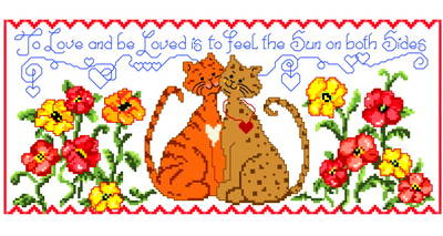 cross stitch pattern Sun on Both Sides