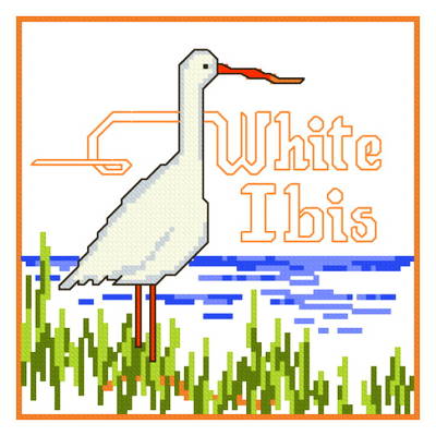 cross stitch pattern White Ibis