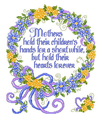 cross stitch pattern A Mother's Hand