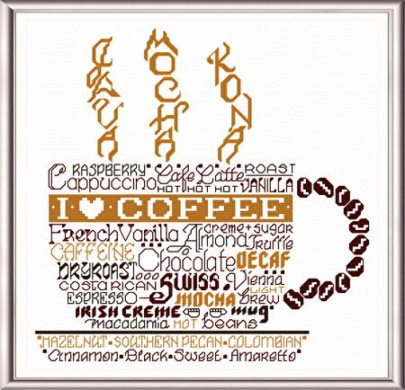 cross stitch pattern Let's do Coffee