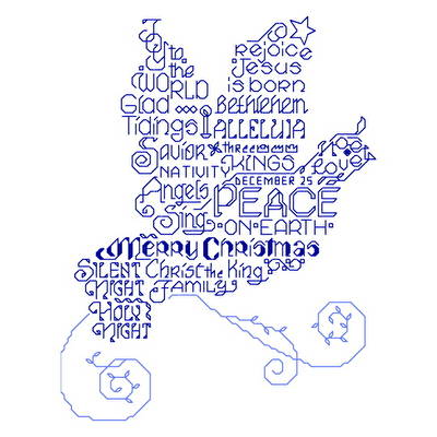 cross stitch pattern Let's Rejoice