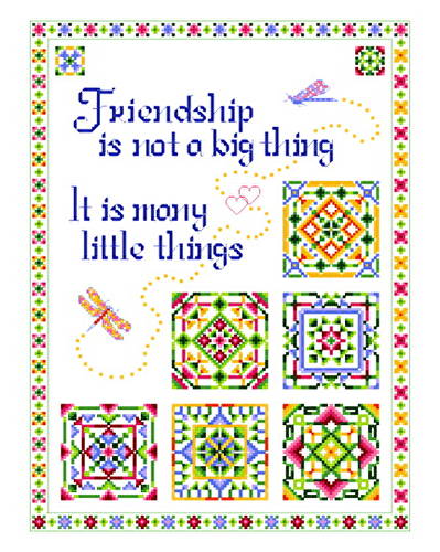 cross stitch pattern Little Things Quilt