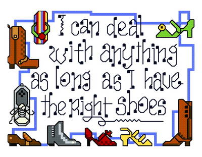 cross stitch pattern Shoes