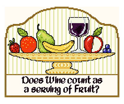 cross stitch pattern Serving of Fruit