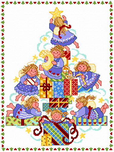 cross stitch pattern Angel Babies