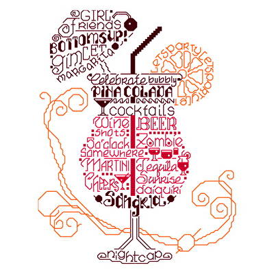 cross stitch pattern Let's Party