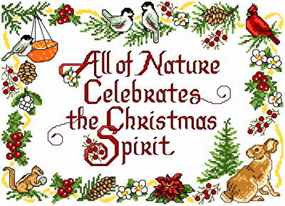 cross stitch pattern Nature's Christmas