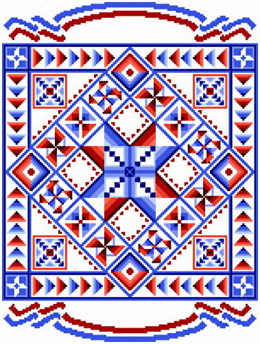 cross stitch pattern USA Quilt