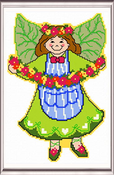 cross stitch pattern June Angel