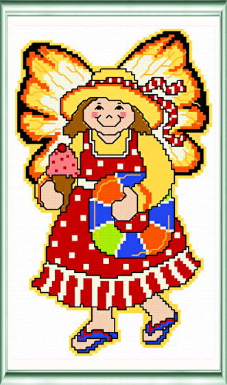 cross stitch pattern August Angel