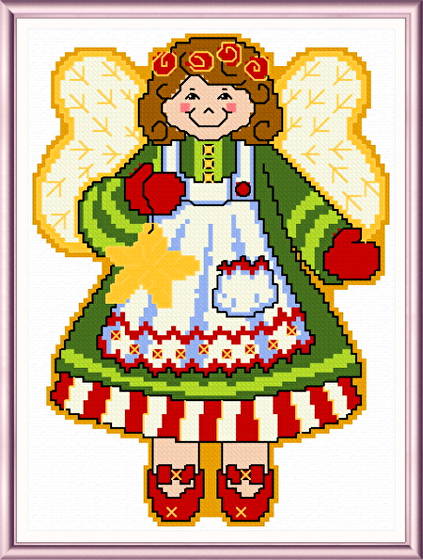 cross stitch pattern December Angel