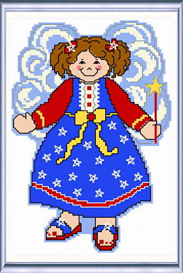 cross stitch pattern July Angel