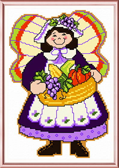cross stitch pattern November Angel