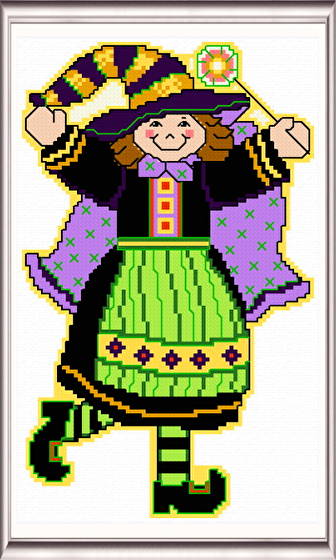 cross stitch pattern October Angel