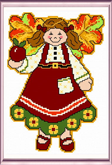cross stitch pattern September Angel
