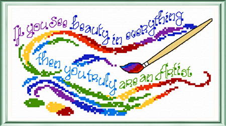 cross stitch pattern Artist