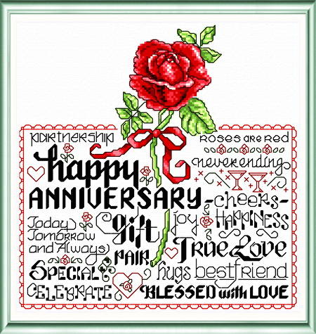 cross stitch pattern Let's Celebrate