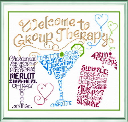 cross stitch pattern Let's go to Therapy