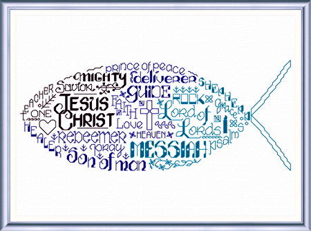 cross stitch pattern Let's Love Jesus