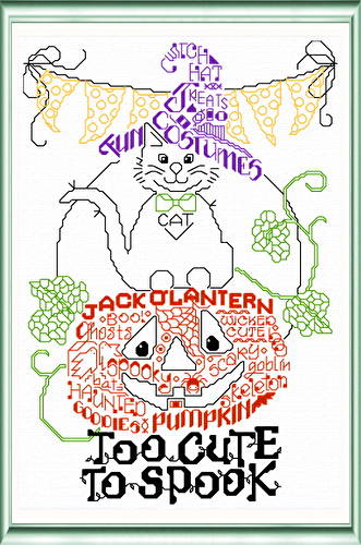cross stitch pattern Let's Spook Cute