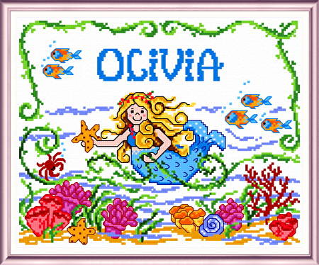 cross stitch pattern Once Upon a Mermaid