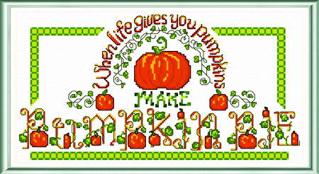 cross stitch pattern Pumpkin Pie