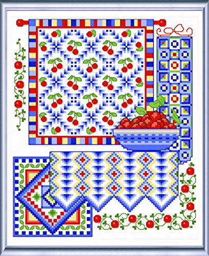 cross stitch pattern Sweet Cherries