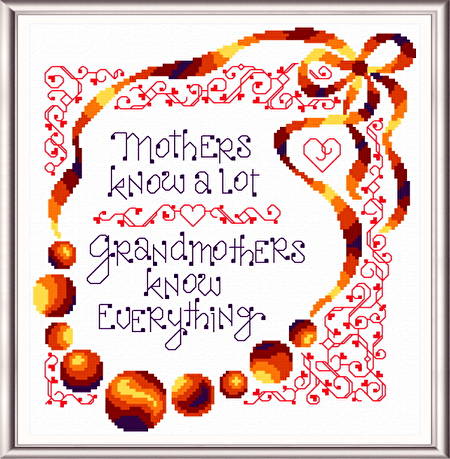 cross stitch pattern I Know Grandmas