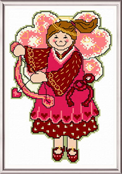 cross stitch pattern February Angel