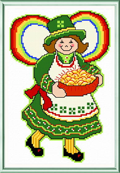 cross stitch pattern March Angel