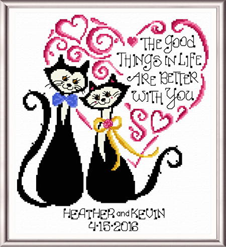 cross stitch pattern Good Things Wedding