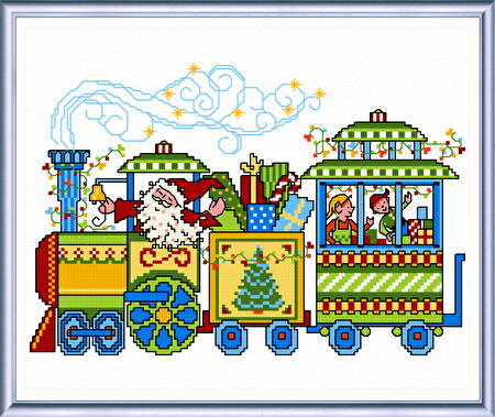 cross stitch pattern Holiday Delivery