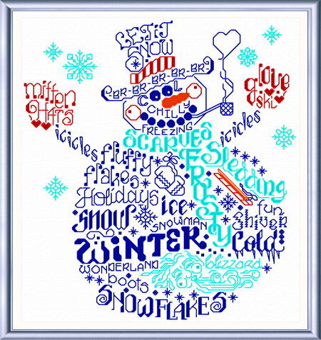 cross stitch pattern Let's be Jolly