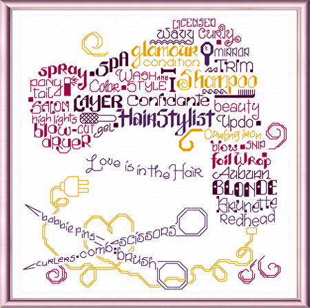 cross stitch pattern Let's Get Styled