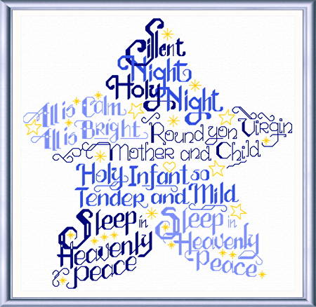 cross stitch pattern Let's Have a Silent Night