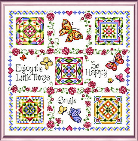 cross stitch pattern Tic Tac Summer