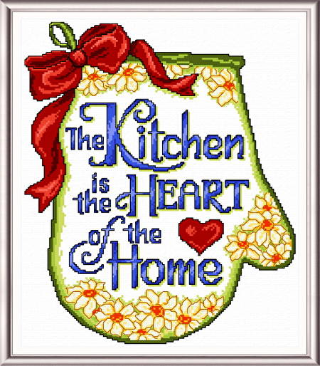 cross stitch pattern Kitchen is the Heart