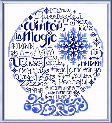 cross stitch pattern Let's be Chilly