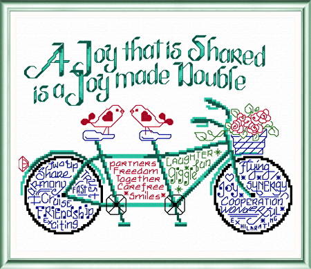 cross stitch pattern Let's Share