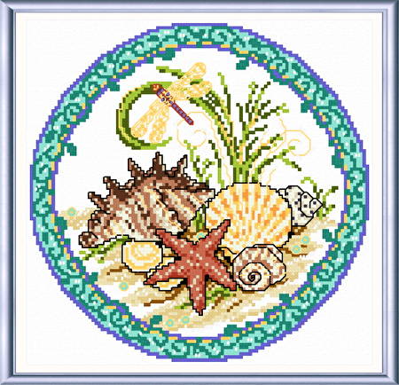 cross stitch pattern Seasonal Circle/ June Memory