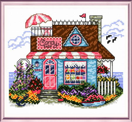 cross stitch pattern Candy Shop