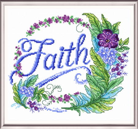 cross stitch pattern Feathered Faith