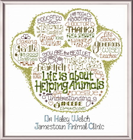 cross stitch pattern Let's Like My Vet