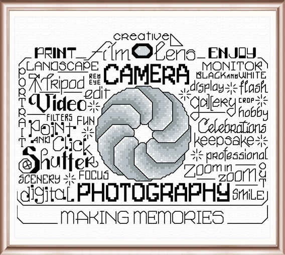 cross stitch pattern Let's Make Memories