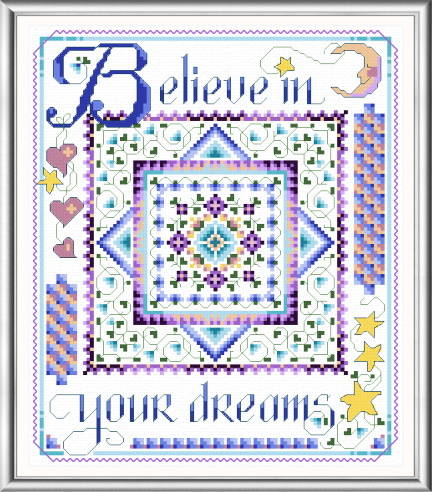 cross stitch pattern Believe in Your Dreams
