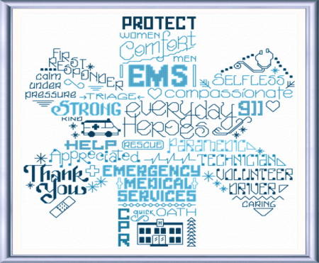 cross stitch pattern Let's Appreciate EMS