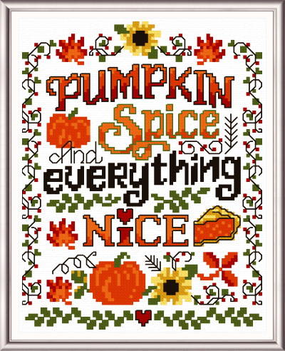 cross stitch pattern Pumpkin Spice