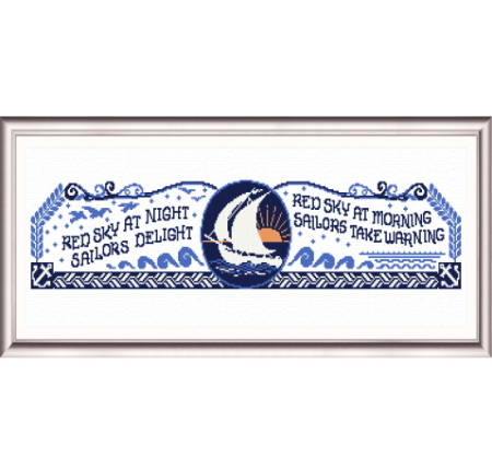 cross stitch pattern Red Sky at Night